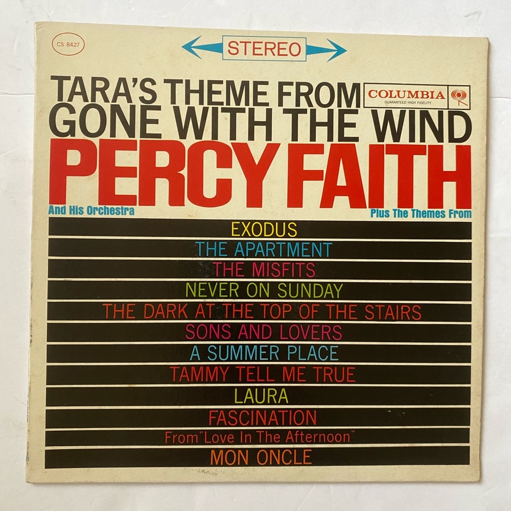 Percy Faith TARA’S THEME FROM Gone With The Wind Vintage Vinyl Record